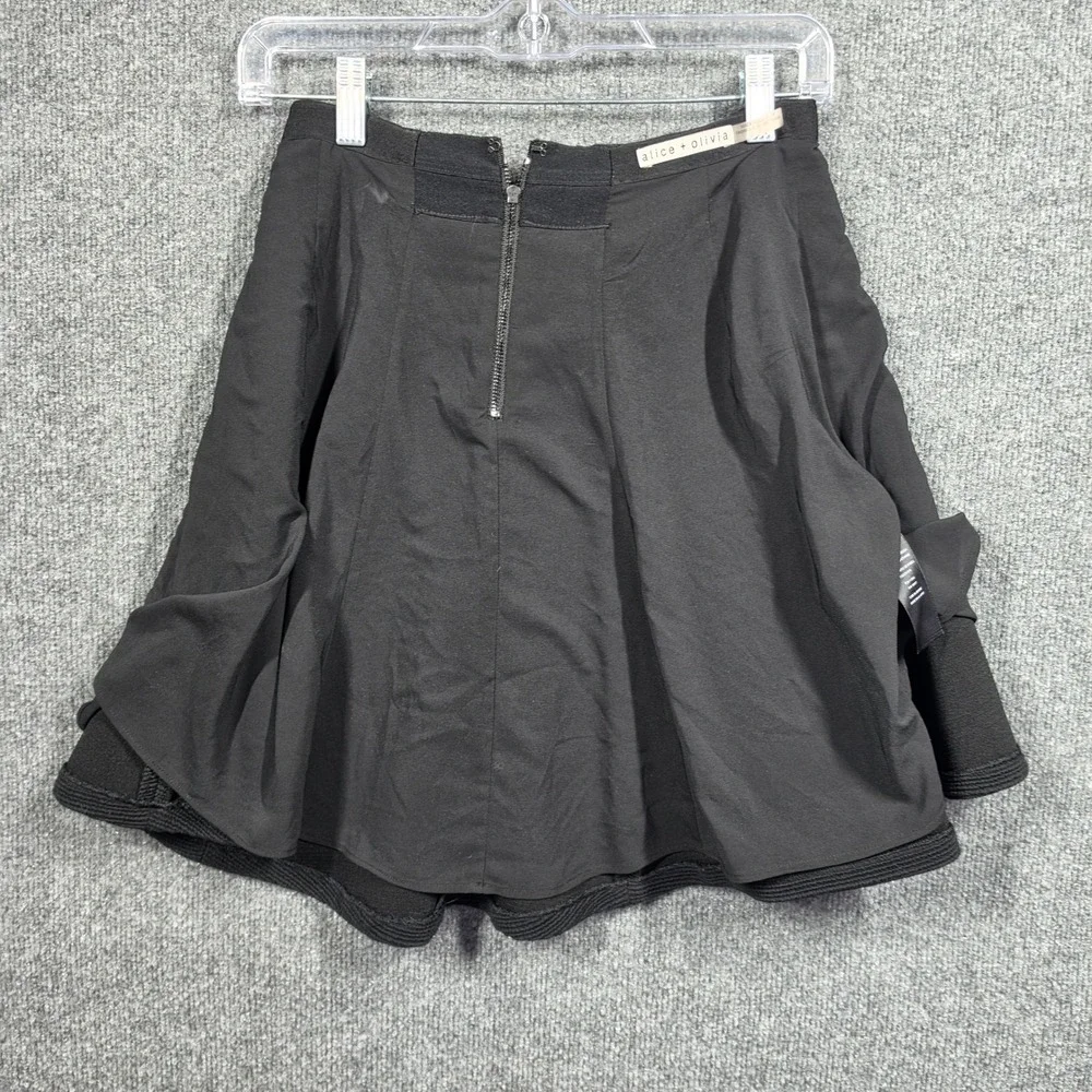 Alice Olivia Skirt Womens 2 Fit Flare Ribbed Mini Skater Skirt‎ Boho